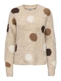 JDYDOTTIE L/S O-NECK DOT PULLOVER KNT pussywillow gray