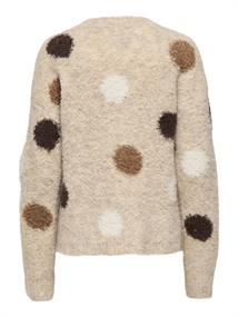 JDYDOTTIE L/S O-NECK DOT PULLOVER KNT pussywillow gray