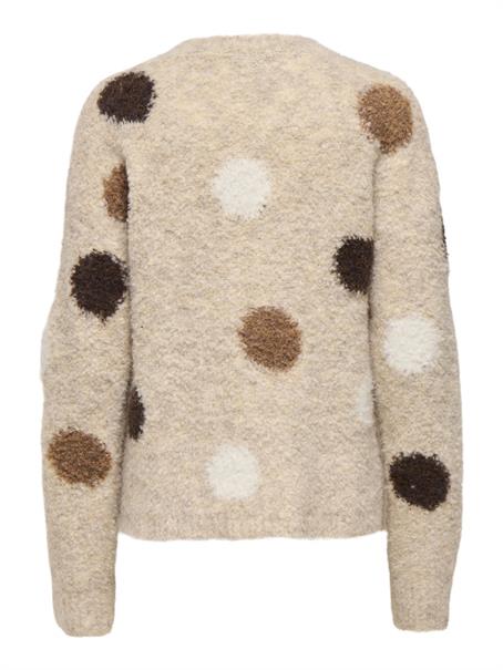 JDYDOTTIE L/S O-NECK DOT PULLOVER KNT pussywillow gray