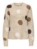 JDYDOTTIE L/S O-NECK DOT PULLOVER KNT pussywillow gray