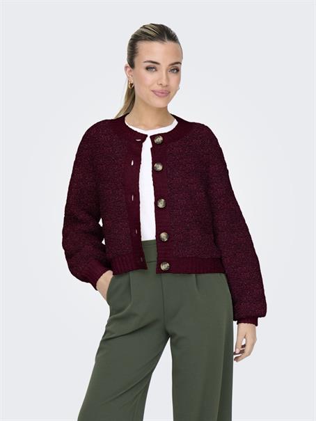 JDYEIRA LIFE L/S ONECK CARDIGAN KNT NOOS cabernet