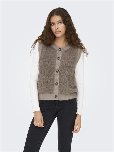 JDYEIRA LIFE S/L ON BUTTON VEST KNT NOOS mountain trail