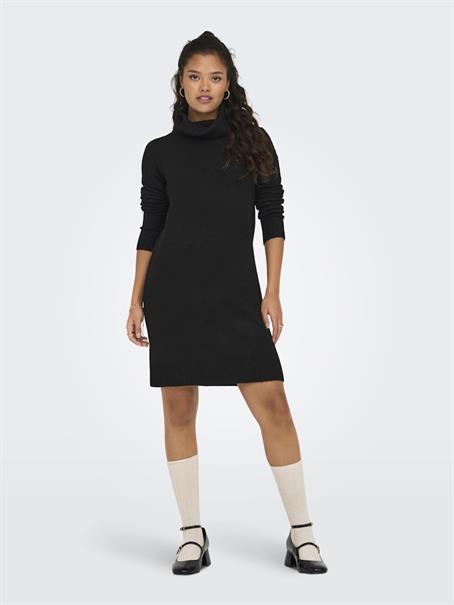 JDYELANORA L/S COWLNECK DRESS KNT NOOS black