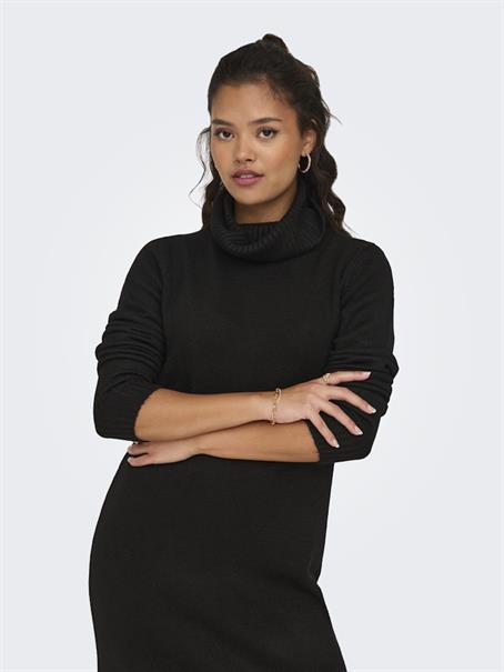 JDYELANORA L/S COWLNECK DRESS KNT NOOS black