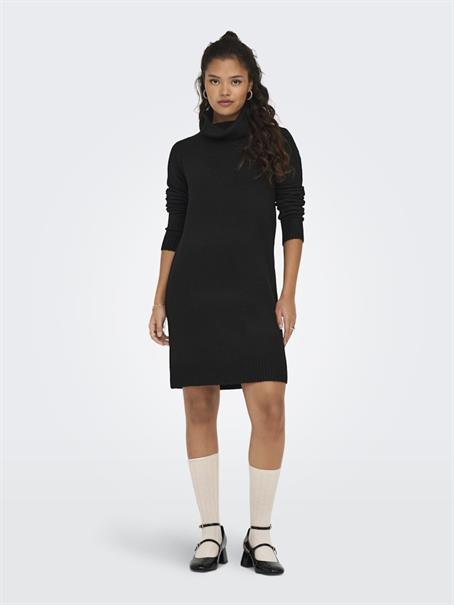 JDYELANORA L/S COWLNECK DRESS KNT NOOS black