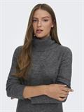JDYELANORA L/S COWLNECK DRESS KNT NOOS dark grey melange