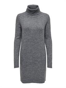 JDYELANORA L/S COWLNECK DRESS KNT NOOS dark grey melange