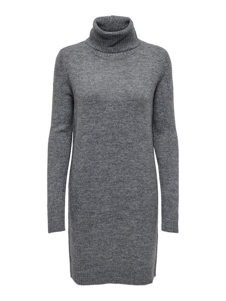 JDYELANORA L/S COWLNECK DRESS KNT NOOS dark grey melange