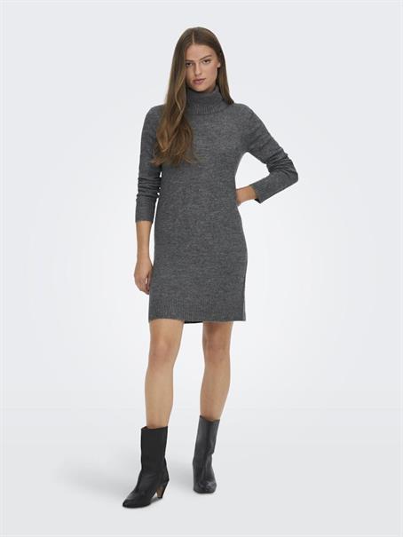 JDYELANORA L/S COWLNECK DRESS KNT NOOS dark grey melange