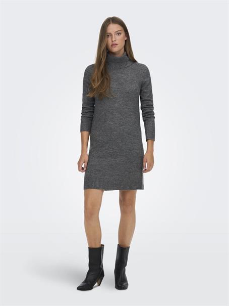 JDYELANORA L/S COWLNECK DRESS KNT NOOS dark grey melange