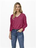 JDYELANORA L/S V-NECK PULLO. KNT NOOS granita