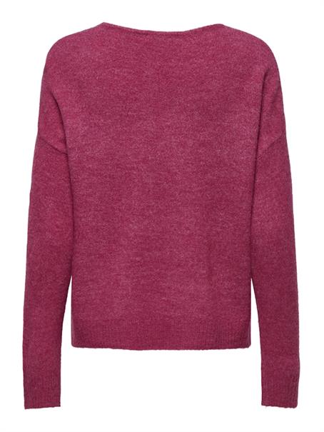 JDYELANORA L/S V-NECK PULLO. KNT NOOS granita