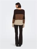 JDYELANORA L/S VN COLORBLOCK PULLOVE KNT oatmeal2