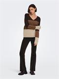 JDYELANORA L/S VN COLORBLOCK PULLOVE KNT oatmeal2