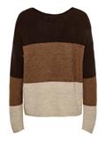 JDYELANORA L/S VN COLORBLOCK PULLOVE KNT oatmeal2