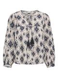 JDYELO L/S TASSEL TOP WVN EXP black