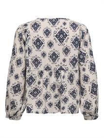 JDYELO L/S TASSEL TOP WVN EXP black