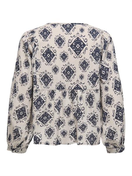 JDYELO L/S TASSEL TOP WVN EXP black