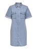 JDYESMEE SS BUTTON DRESS DNM light blue denim