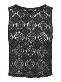 JDYEVA S/L O-NECK TOP JRS DIA black