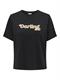 JDYFELISA S/S TOWEL PRINT TOP JRS black