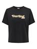 JDYFELISA S/S TOWEL PRINT TOP JRS black