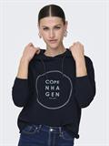 JDYGAMMA L/S HOOD SWEAT JRS DIA sky captain