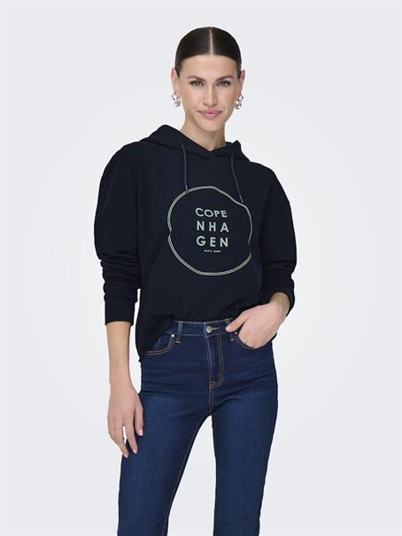 JDYGAMMA L/S HOOD SWEAT JRS DIA sky captain