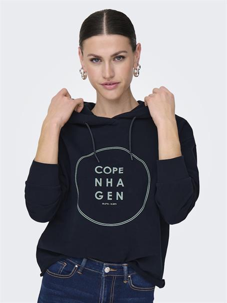 JDYGAMMA L/S HOOD SWEAT JRS DIA sky captain