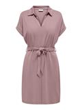 JDYHAZEL S/S MODAL BELT DRESS JRS woodrose