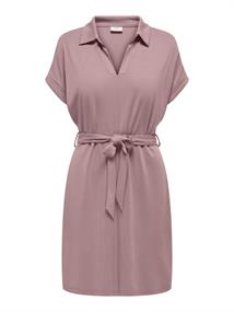 JDYHAZEL S/S MODAL BELT DRESS JRS woodrose