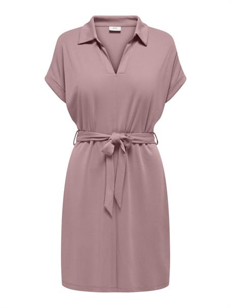 JDYHAZEL S/S MODAL BELT DRESS JRS woodrose