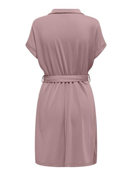 JDYHAZEL S/S MODAL BELT DRESS JRS woodrose