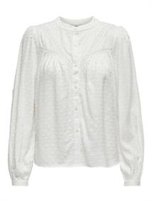 JDYJADE LIFE L/S DOBBY LACE SHIRT WVN cloud dancer