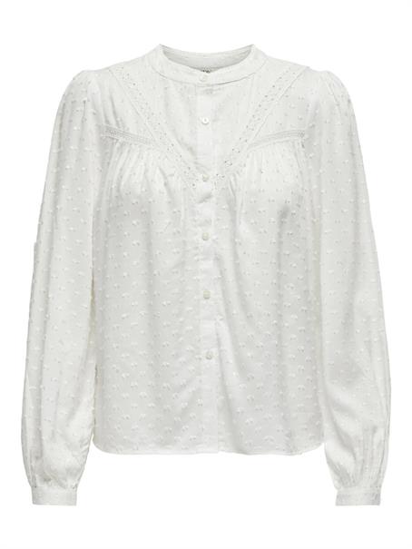JDYJADE LIFE L/S DOBBY LACE SHIRT WVN cloud dancer