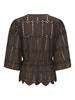 JDYJOJO 3/4 ANGLAISE SHIRT WVN chocolate brown