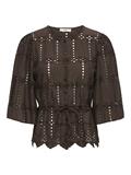 JDYJOJO 3/4 ANGLAISE SHIRT WVN chocolate brown