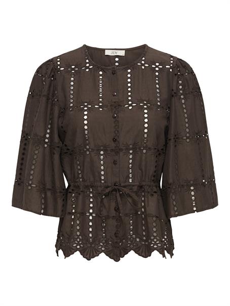 JDYJOJO 3/4 ANGLAISE SHIRT WVN chocolate brown