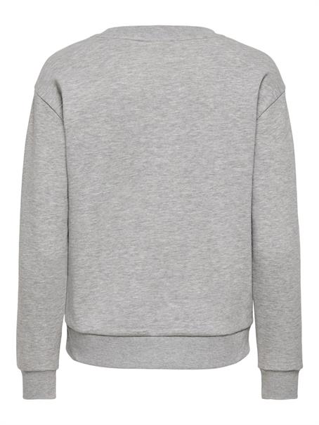 JDYJOLLY PARIS L/S SWEAT JRS DIA light grey melange