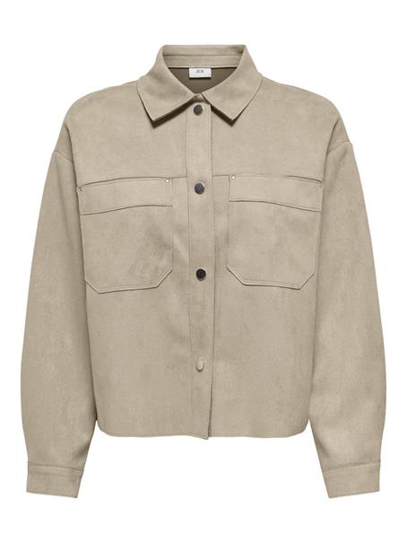 JDYJULLE L/S FAKE SUEDE SHIRT JRS NOOS oxford tan