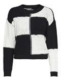 JDYJUSTY L/S MIX STRUC PULLOVER KNT NOOS black