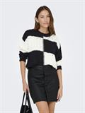 JDYJUSTY L/S MIX STRUC PULLOVER KNT NOOS black