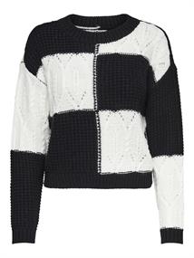 JDYJUSTY L/S MIX STRUC PULLOVER KNT NOOS black