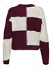 JDYJUSTY L/S MIX STRUC PULLOVER KNT NOOS cabernet