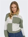 JDYJUSTY L/S MIX STRUC PULLOVER KNT NOOS sea spray