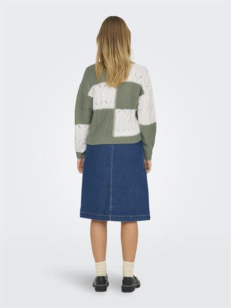 JDYJUSTY L/S MIX STRUC PULLOVER KNT NOOS sea spray