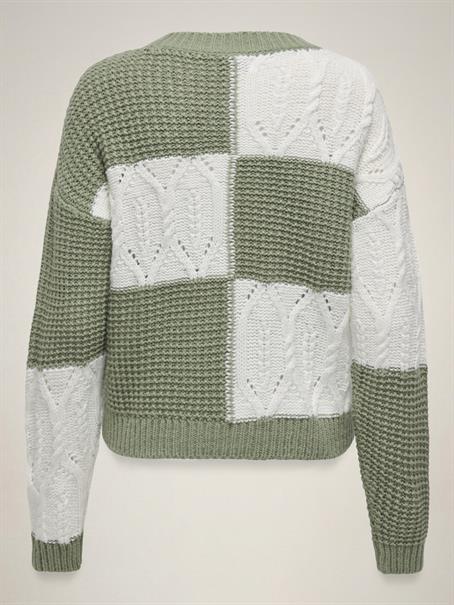 JDYJUSTY L/S MIX STRUC PULLOVER KNT NOOS sea spray
