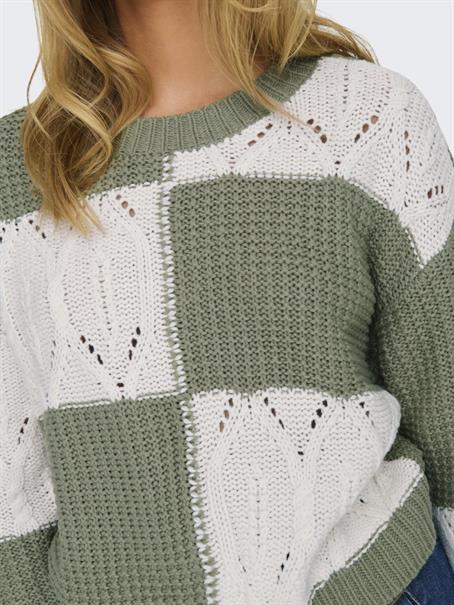 JDYJUSTY L/S MIX STRUC PULLOVER KNT NOOS sea spray