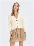 JDYJUSTY L/S SHORT CARDIGAN KNT NOOS eggnog