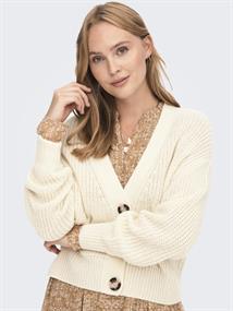 JDYJUSTY L/S SHORT CARDIGAN KNT NOOS eggnog